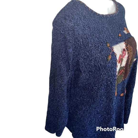 Women’s Navy blue fall sweater size 1X - Picture 4 of 16